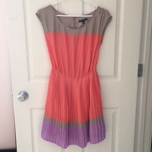 American Eagle Colour Block Pleated Dress